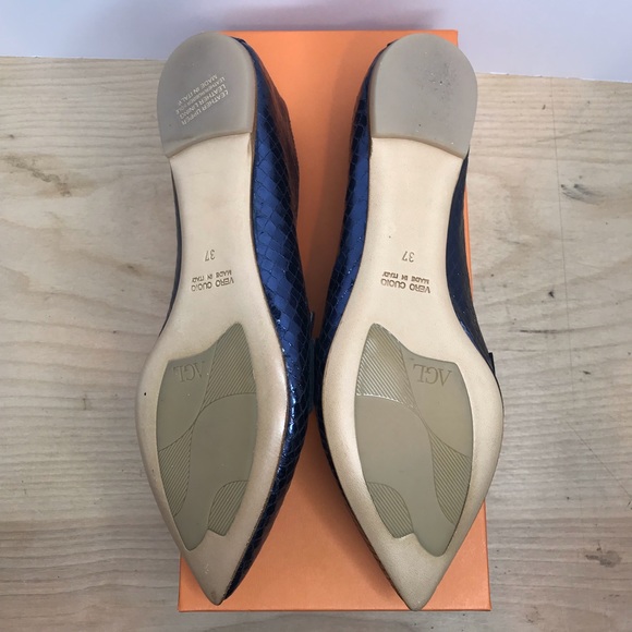 Attilio Giusti Leombruni Point Toe Moccasin Navy - Picture 5 of 5